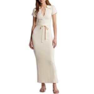 Joie ribbed sweater polo dress